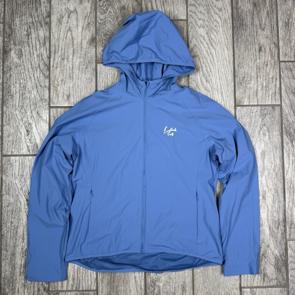 Eastside Golf Womens Jacket Hoodie Mesh Lined Size Medium Blue Polyester Zip New